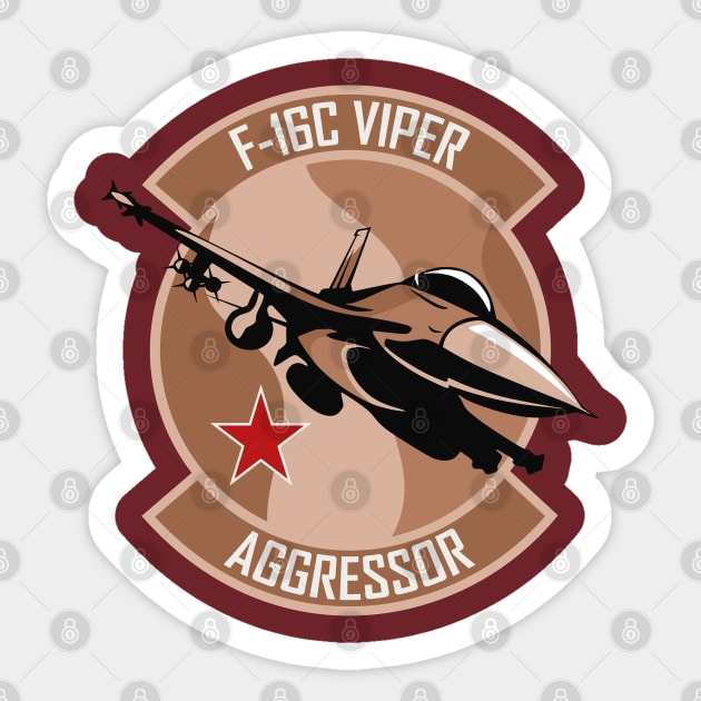 F-16 Viper Aggressor Sticker by TCP